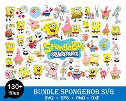 Spongebob Svg Bundle,  Spongebob Svg, Cartoon Clipart Files, Digital Vector File, Bundle Svg - Downlo