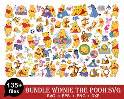 Winnie the Pooh Svg Bundle, Pooh Bear Svg, Pooh Svg, Cartoon Clipart Files, Winnie the Pooh Svg, Bundle Svg - Downlad