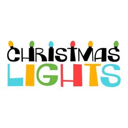 Christmas Light SVG, Colorful Light Christmas SVG PNG