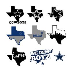 We Dem Boyz Bundle, Sport Svg, Dallas Cowboys Football Bundle, Dallas Cowboys Shirt, Football Mom, Texas Dallas Cowboys
