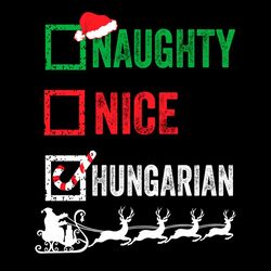 Naughty Nice Hungarian Christmas Check List SVG PNG