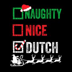 Naughty Nice Dutch Christmas Check List SVG PNG