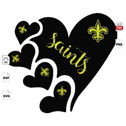 Heart Saints, Sport SVG, Football Player, New Orleans Saints Football, New Orleans Saints Shirt, Football Mom, Football