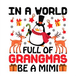 In a World Full of Grangmas Be a Mimi SVG PNG, Penguin SVG
