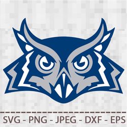 Rice Owls Logo SVG PNG JPEG  DXF Digital Cut Vector Files for Silhouette Studio Cricut Design