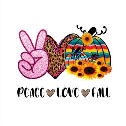 Peace Love Fall PNG, Love Fall Pumpkin PNG Sublimation Designs