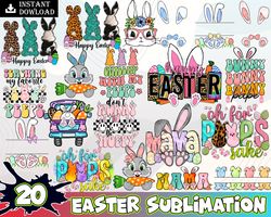 20 Easter Bundle Png, Easter Bunny Png, Happy Easter Png, Easter Eggs Png, Easter Sublimation Png, Download File