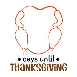 Day until thanksgiving SVG PNG, turkey SVG, thankful SVG