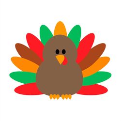Thanksgiving Turkey color SVG PNG, turkey color SVG, thankful SVG