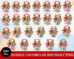 Designs Coco melon Birthday Bundle Png, Cocomelon Family Png Bundle, Cocomelon Bundle, Cocomelon Clipart, Instant Downlo