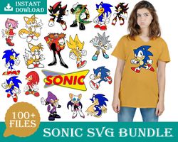 SONIC BUNDLE, The Hedgehog Svg, Sonic Bundle Svg, Cut files for Cricut, Scrapbooking on Bigbundlesvg store