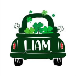 Green Shamrock On Green Liam Truck SVG PNG