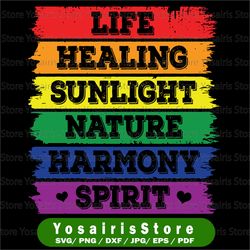 Life Healing Sunlight Nature Harmony Spirit Png, Funny Pride Month Png For Gay Lesbian Bisexual Transgender Queer,