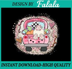 aster Shabby chic Sublimination Design, Little Gingham Truck, Eggs PNG , Easter Png, Digital download