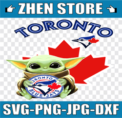 Baby Yoda with Toronto Blue Jays Baseball PNG,  Baby Yoda MLB png, MLB png, Sublimation ready, png files for sublimation
