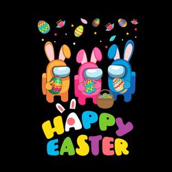 Happy Easter Among Us Bunny PNG Sublimation Designs