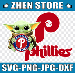 Baby Yoda with Philadelphia Phillies Baseball PNG,  Baby Yoda MLB png, MLB png, Sublimation ready, png files for sublima