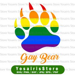 Bear LGBTQ Pride svg, Cricut Cut File, png eps, Clipart Digital File, LGBTQ pride svg