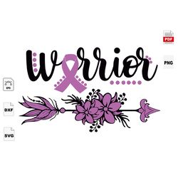 Warrior, Breast Cancer Svg, Cancer Awareness, Cancer Svg, Cancer Ribbon Svg, Breast Cancer Ribbon, Breast Cancer Anniver