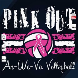 An We Va Volleyball, Breast Cancer Svg, Breast Cancer, Breast Cancer Gift, Cancer Awareness, Breast Cancer Svg, Volleyba