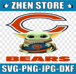 Baby Yoda with Chicago Bears  NFL Png,  Baby Yoda NFL png, NFL png, Sublimation ready, png files for sublimation,printin