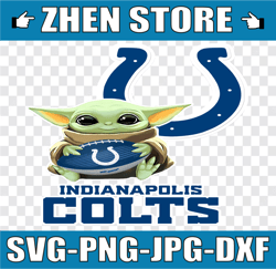 Baby Yoda with Indianapolis Colts NFL png,  Baby Yoda NFL png, NFL png, Sublimation ready, png files for sublimation,pri