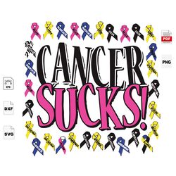 cancer suck, breast cancer svg, cancer awareness, cancer svg, cancer ribbon svg, cancer ribbon svg, cancer gift, cancer