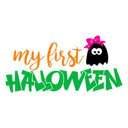 My First Halloween SVG, Cute Ghost Girl SVG PNG