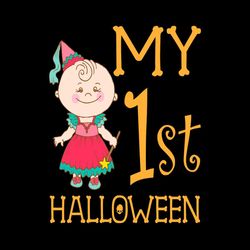 Cute Baby Angle SVG, My 1st Halloween SVG PNG
