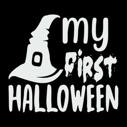 My First Halloween SVG, Halloween Witch Hat SVG Silhouette