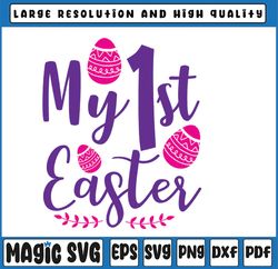 My First Easter SVG, Baby svg  Design, Bow Easter Girl SVG, My 1st Easter SVG, Bunny Ear, Easter Bunny, Digital Download