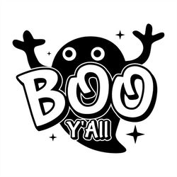 Boo Y'all Halloween Ghost SVG, Scary Ghost SVG Silhouette
