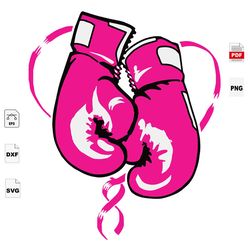 Pink Boxing Gloves, Breast Cancer Svg, Cancer Awareness, Cancer Svg, Cancer Ribbon Svg, Breast Cancer Ribbon, Breast Can