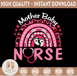 mother baby nurse png , sublimation print file, mother baby nurse sublimation , buffalo plaid, rainbow png