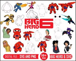 Big Hero 6 Bundle Svg, Big Hero 6 Svg, Big Hero Characters Svg, Big Hero 6 Clipart, Disney Svg, Png File