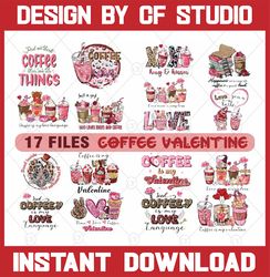 17 Png Files Coffee Valentine, Valentine Coffee Png Bundle, Valentine Coffee Png, Valentine Drinks Png