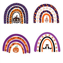 Halloween Boho Rainbow Bundle PNG Sublimation Designs