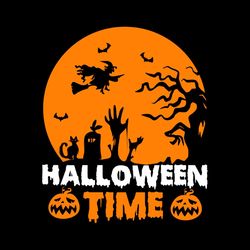 Halloween Time Cemetery Mummy Witch Halloween Night SVG PNG