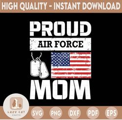 Proud Air Force Mom PNG, sublimation, print file, transparent background, proud mom, military, united states, America Fl
