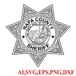 Napa County Sheriff Badge , Seal, Logo, Ai, Vector, SVG, DXF, PNG,