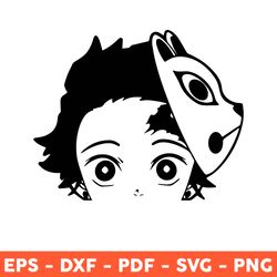 Kamado Tanjiro Svg, Kimetsu No Yaiba Svg, Japanese Svg Anime, Cricut Files, Clip Art Anime Svg - Download File