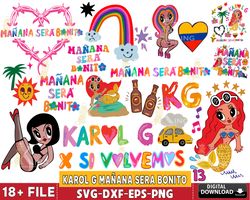 18 file Karol G Manana Sera Bonito SVG EPS DXF PNG, Silhouette, digital , Instant Download