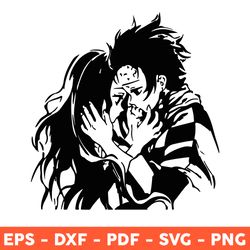 Kamado Tanjirou And Kamado Nezuko Svg, Anime Svg, File Download Manga Svg, Japanese Svg, Anime Svg, Cutting - Download