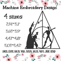 Embroidery design deathly hallows