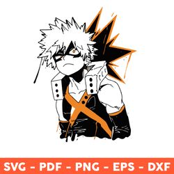 Katsuki Bakugo Svg, My Hero Academia Svg, Anime Svg, Kacchan Svg, Kacchan Hero Svg, Anime Svg, Svg, Png - Download
