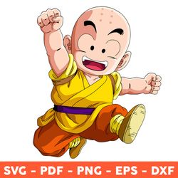 Krillin Chibi Svg, Krillin Dragon Ball Svg, Dragon Ball Svg, Anime Svg, Dragon Ball Character Svg - Download File