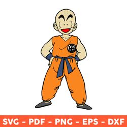 Krillin-Svg, Dragon Ball Svg, Cartoon Svg, Krillin Dragon Ball Svg, Krillin Anime Svg, Svg, Png, Eps - Download File