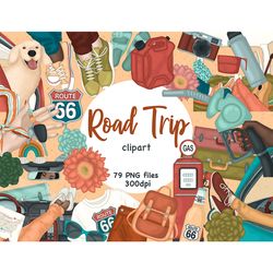 Road Trip Clipart | Summer Clip Art Bundle