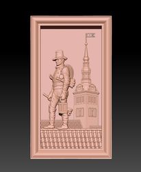3D Model STL CNC Router file Painting Chimney Sweep
