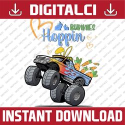 Easter Bunny Rabbit Monster Truck Easter Day Png, Happy Easter Day Sublimation Design